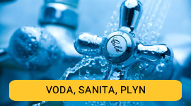 voda, sanita, plyn