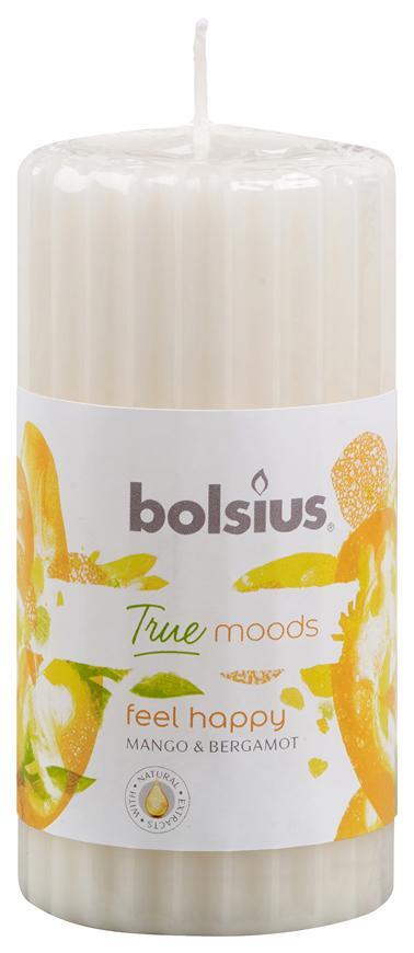 Sviecka bolsius Pillar True Moods 120/60 mm, Feel happy (mango a bergamot)
