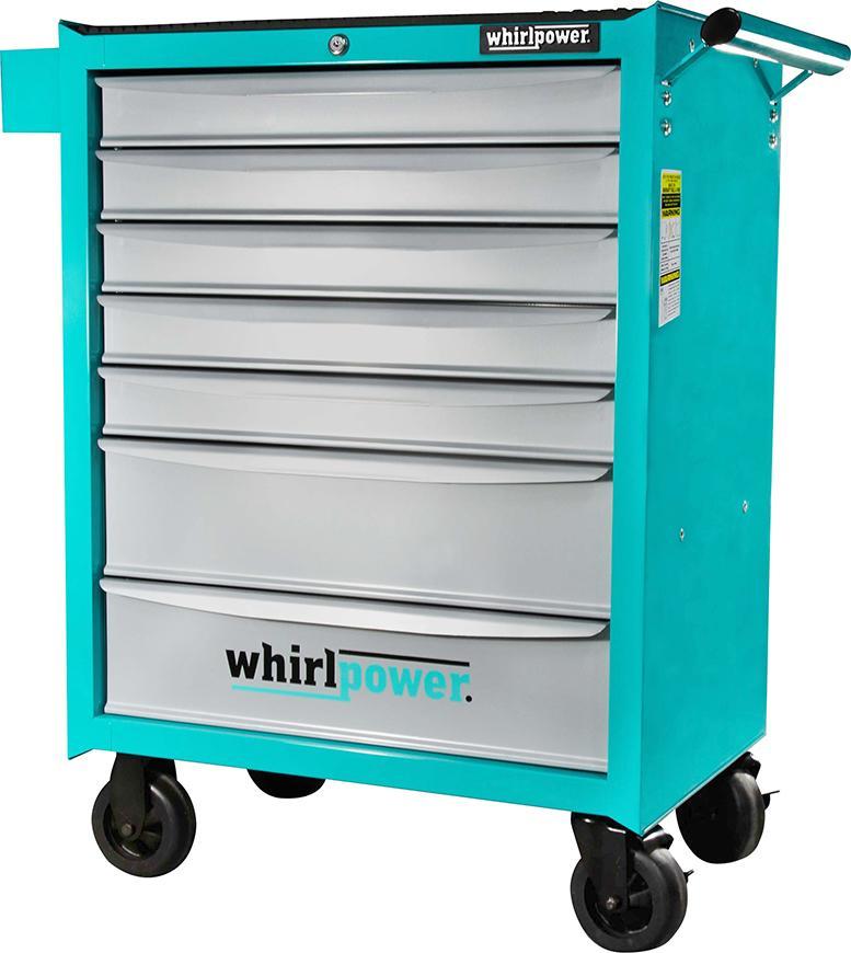 Dielenský vozík s náradím whirlpower®, 211 dielna skrinka, 7 zásuviek