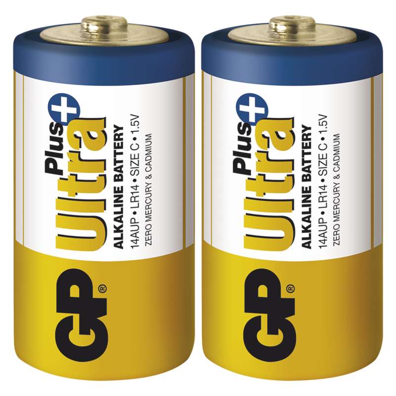 Alkalická batéria GP Ultra Plus LR14 (C) 2ks