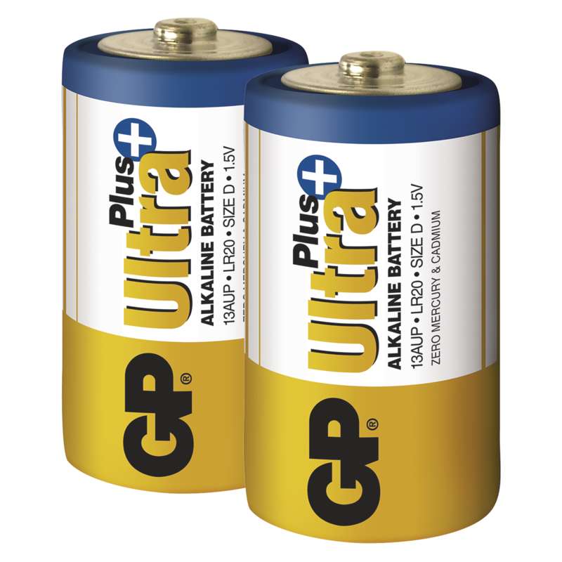 Alkalická batéria GP Ultra Plus LR20 (D) 2ks