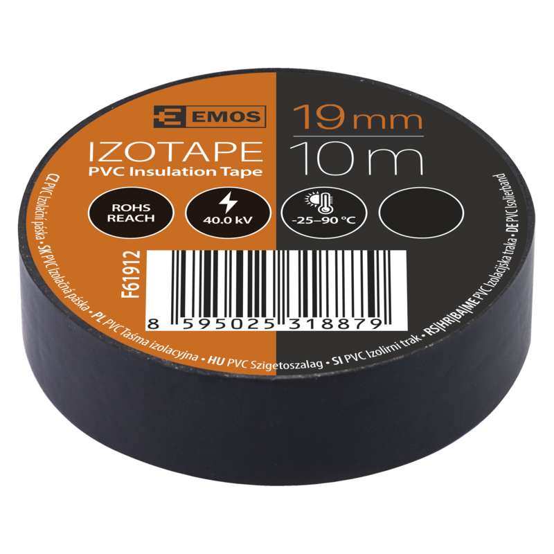 Izolačná páska PVC 19mm / 10m čierna