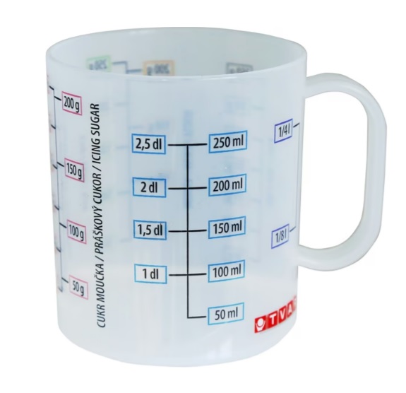 TVAR - Hrnček odmerka 250ml s potlačou