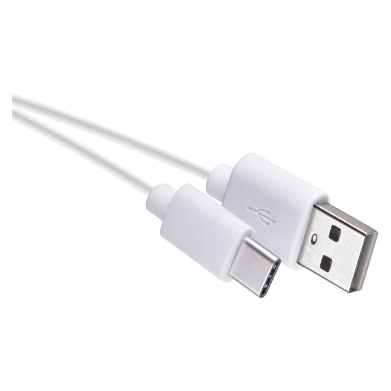 USB kábel 2.0 A/M - C/M 0,2m biely