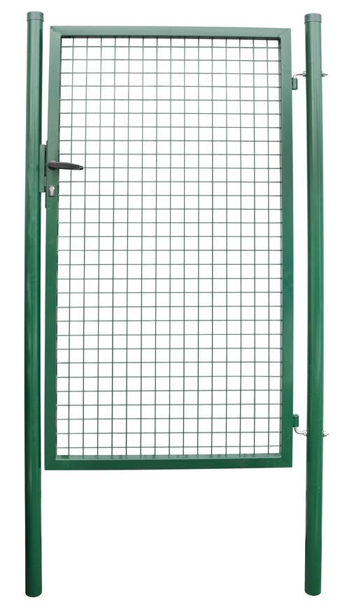 Brána Strend Pro METALTEC ECO, 1000/1600/50x50 mm, zelená, jednokrídlová, záhradná, ZN+PVC
