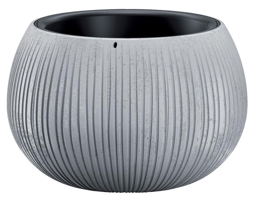 Kvetináč BETON Bowl, 29/19x20 cm, sivý
