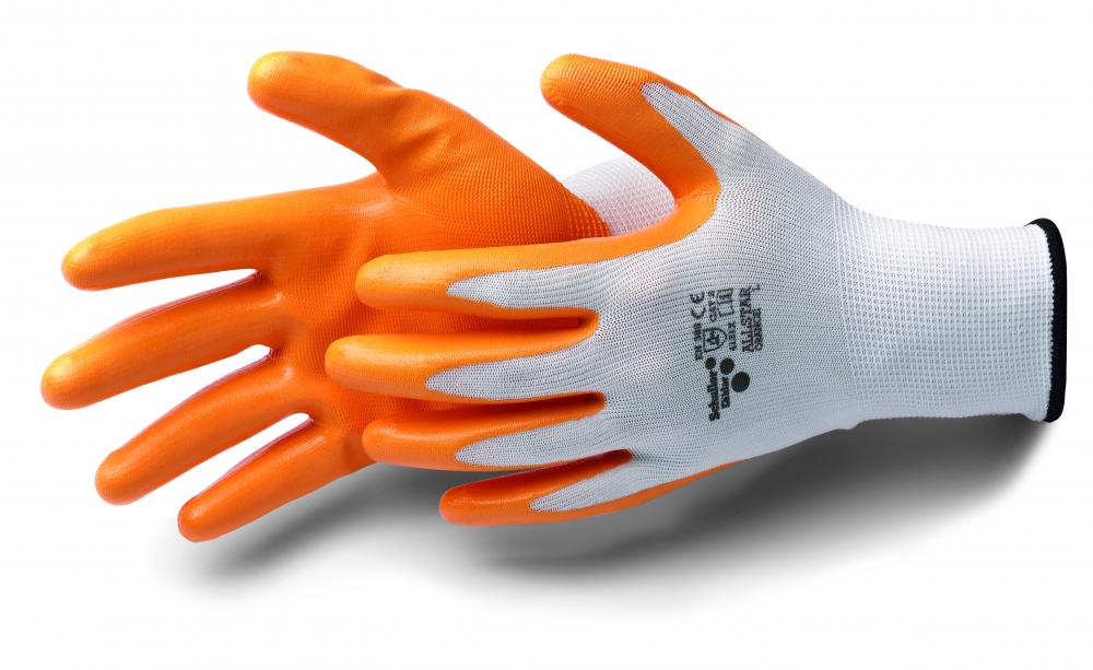 ALLSTAR montážne rukavice orange  L/9