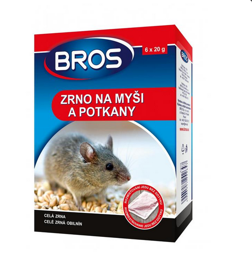 Bros zrno na myši a potkany 6 x 20 g