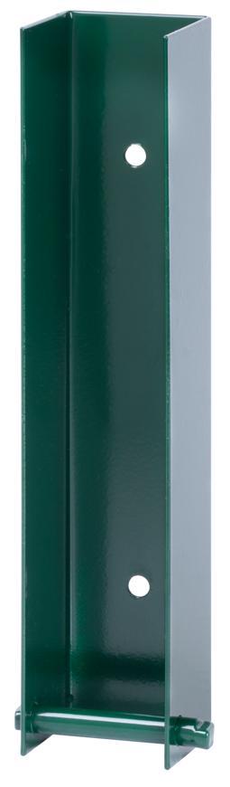 Držiak Strend Pro EUROSTANDARD, 40x200 mm, zelený, RAL6005, so skrutkami, na podhrabové do