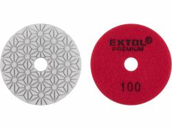 Kot�� diamantov� le�tiaci na such� zips, O100mm, P100, EXTOL PREMIUM