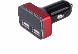 Nabjaka USB do auta, 12-24V, vstup 5V/3,1A, 2xUSB, LCD