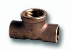 mosadzn T-kus redukovan FFF 3/4 "x 1/2" x 3/4 "