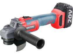Br�ska uhlov� aku Share20V, 1x 4Ah, 125mm, bezuhl�kov� motor, EXTOL PREMIUM