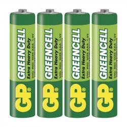Zinko-chloridov� bat�ria GP Greencell R03 (AAA) 4ks