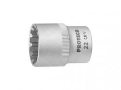 Nstrn hlavica 1/2" SPLINE 22mm  PROTECO