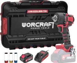 SET U�ahov�k Worcraft CIW-S20LiBM-750 ShareSYS, 20V Li-Ion, r�zov�, 800 Nm, 1/2