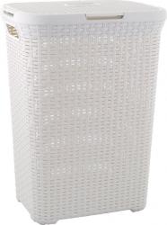 Kôš Curver® NATURAL STYLE 60 lit., krémový, 44x34x61 cm, na bielizeň, prádlo