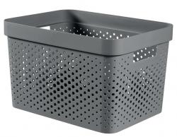 K Curver INFINITY RECYCLED 17L, antracit, 36x27x22 cm