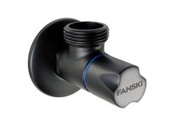 Ventil rohov� s keramick�m  vr�kom 1/2" 
x 3/4", BLACK MATT