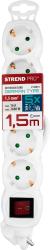 Cable GERMAN socket Strend Pro DG-805BK 1,50 m, 5 sockets, HU, RO, SRB, CRO + switch