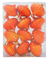 Ozdoba MagicHome Vianoce, 12 ks, meden, 5,5x7 cm