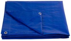 Plachta Tarpaulin Standard 6x10, zakrvacia, 80 g/m2, modr, s okami