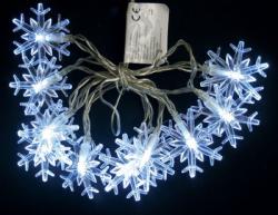 Reaz MagicHome Vianoce SnowFlake, 10 LED studen biela, jednoduch svietenie, 2xAA, IP20,
