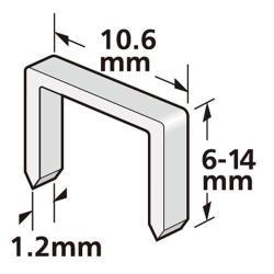 Spony Strend Pro Premium J906, 6 mm, sponky do sponkova�ky, 1.2x10.6 mm, bal. 1000 ks