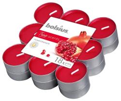 Svie�ky Bolsius Tealight True Scents, �ajov�, vonn�, gran�tov� jablko, bal. 18 ks