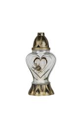 Kahanec Heart, ��re sklo, 40 h, 110 g, 33 cm, na hrob, mix farieb, bal. 2 ks
