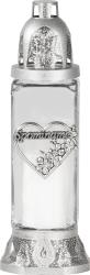 Kahanec Grave, sklo, Spom�name - srdce, 28 h, 80 g, 27 cm, na hrob