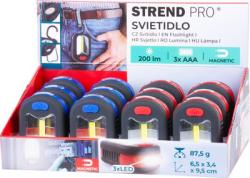 Svietidlo Strend Pro Worklight, prvesok, LED 200 lm, magnet, s klipsou, erven/modr, 3x