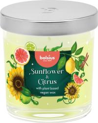 Svie�ka Bolsius Floral Fusion Slne�nica a Citrus, vonn�, 80/72 mm, v skle