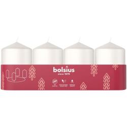 Svieky Bolsius Pillar Advent, biele, 60x40 mm, bal. 4 ks