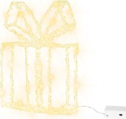 Dekorcia MagicHome Vianoce, darek, akryl, 80xLED tepl biela, 21x5x28 cm, 2xAA