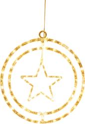 Dekorcia MagicHome Vianoce, hviezda, plast, 80xLED tepl biela, 32.5x36 cm, 3xAA