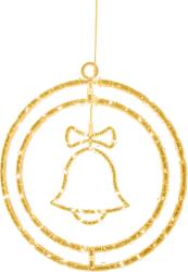 Dekorcia MagicHome Vianoce, zvon, plast, 80xLED tepl biela, 32.5x36 cm, 3xAA