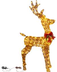 Dekorcia MagicHome Vianoce, jele, kov/motz, asova, 230xLED tepl biela, 1.2 m