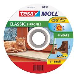 Tesnenie tesamoll� profil E, 9 mm, hned�, L-100 m, na okn� a dvere, hned�