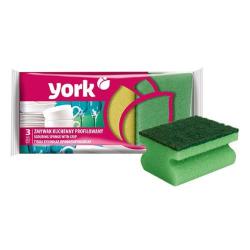Hubka York 031010, �pongia na kuchynsk� riad, ergonomick�, 9x7x4,3 cm bal. 3 ks