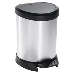 K�� Curver� DECO BIN 5 lit., strieborn�/�ierny, na odpad, s ped�lom