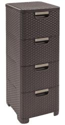 Komoda Curver� STYLE 4x �uflik, tmavohned�, 33x79x38 cm