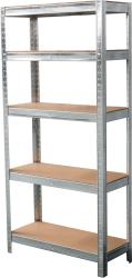 Reg�l Racks, kovov�, MDF, 5 pol�c, 1500x700x300 mm