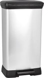 K Curver DECO PEDAL BIN, 50 lit., 39x29x73 cm, ierny/strieborn, na odpad