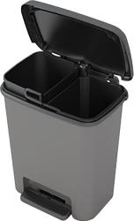 K KIS Compatta recycling, 11+11L, ierny/siv, 28x38x43 cm, na odpad, s pedlom