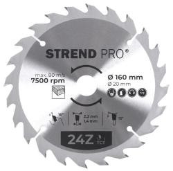 Kot�� Strend Pro TCT 160x2.2x20/16 mm 24T, na drevo, p�lov�, SK pl�tky