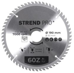 Kot�� Strend Pro TCT 190x2.4x30/20 mm 60T, na drevo, p�lov�, SK pl�tky