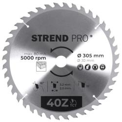 Kot�� Strend Pro TCT 305x3.2x30/20 mm 40Z, na drevo, p�lov�, SK pl�tky