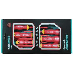 Sada skrutkova�ov Whirlpower� 102-105, elektrik�rska, 5 dielna, VDE 1000, Ergonomic