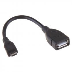 USB kbel 2.0 A/F- micro B/M OTG 15cm